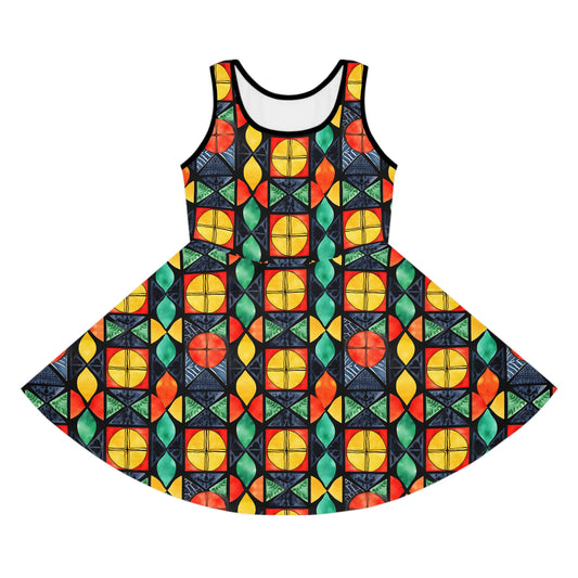 Candlelight Burst Girls' Sleeveless Sundress