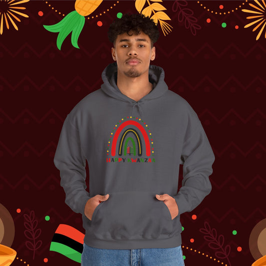 Happy Kwanzaa Arch Adult Heavy Blend™ Hooded Sweatshirt