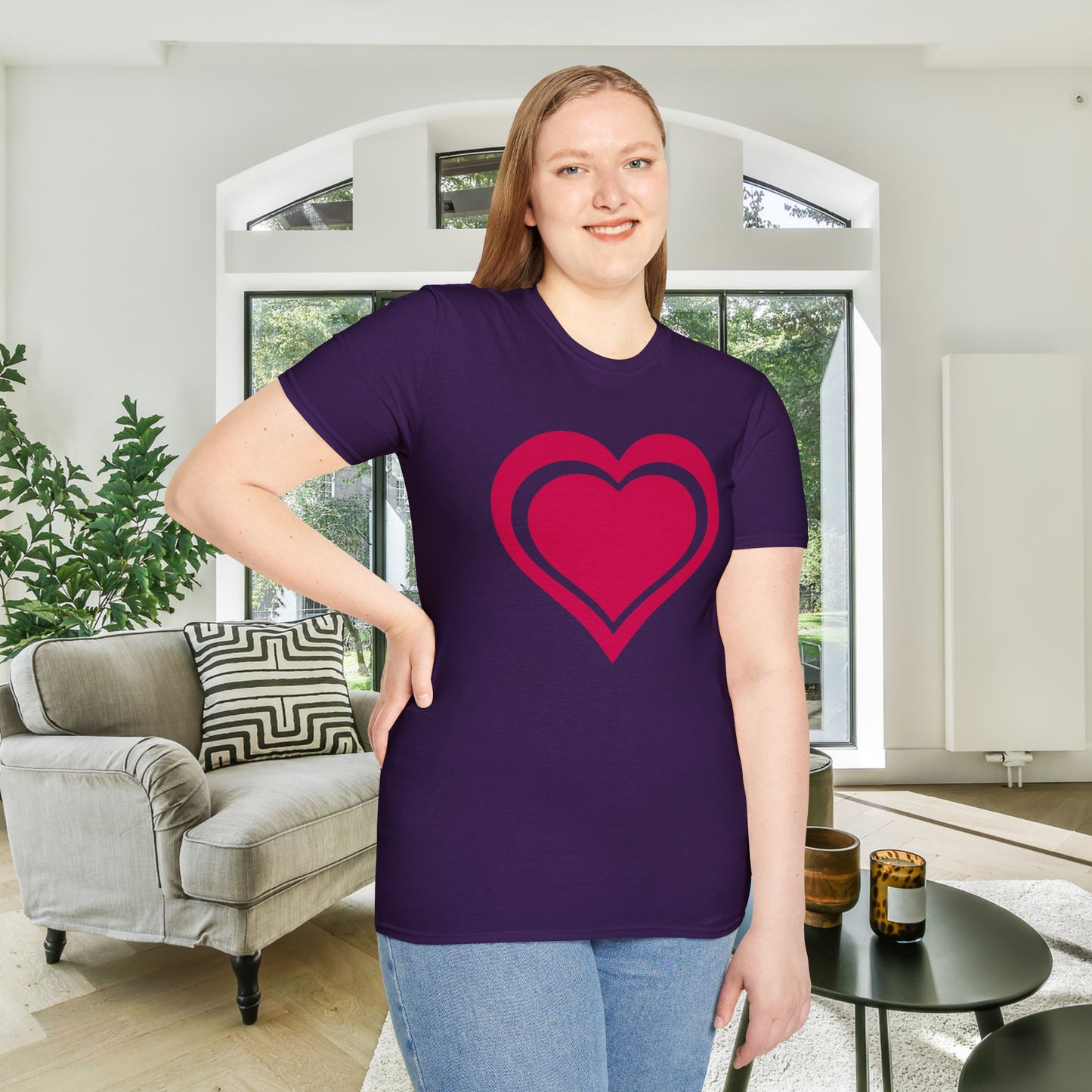 Heart Outline Adult T-shirt