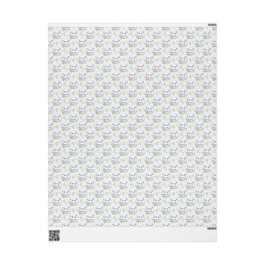 Pandas in Bloom Wrapping Paper