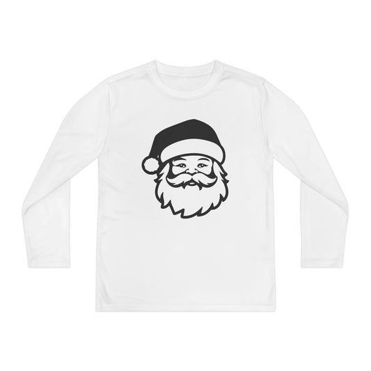 Santa Face Youth Long Sleeve Tee