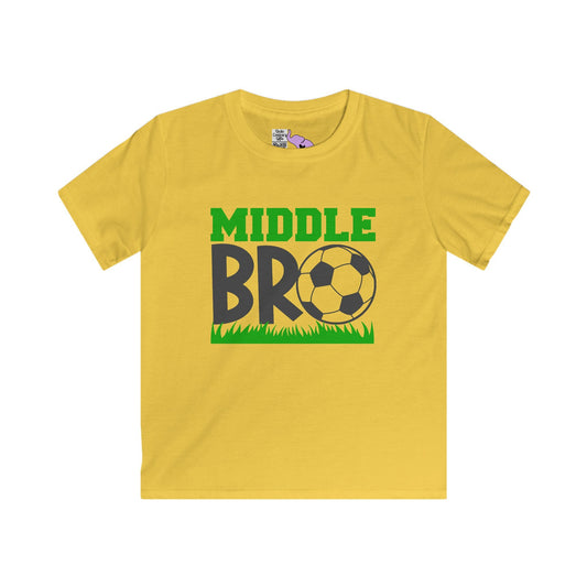 Middle Bro (Soccer Ball) Youth Softstyle Tee