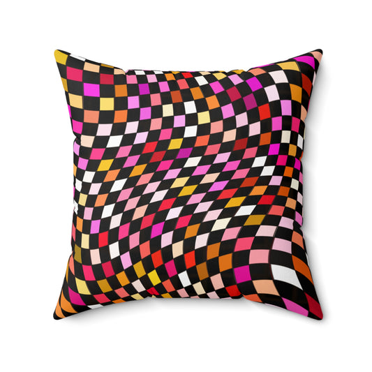 Warped Red Checkered Duvet Bedding Set