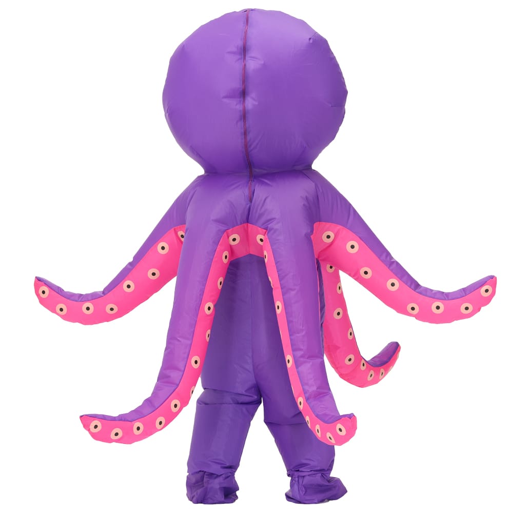 Purple Octopus Inflatable Kids Costume