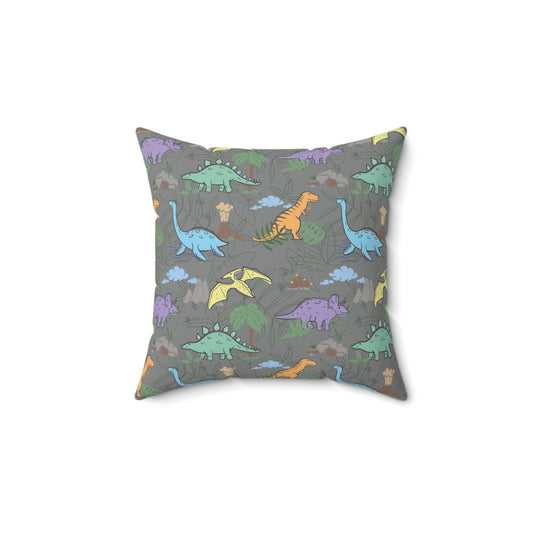 Prehistoric Playtime Throw Pillow