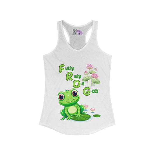 FROG Fully Rely On God Women's Ideal Racerback Tank