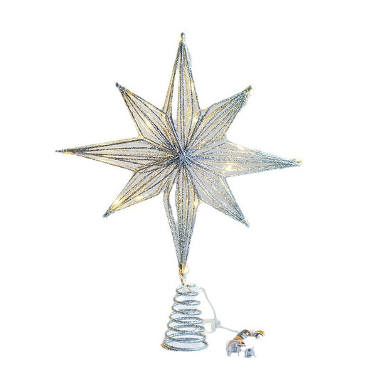 Shimmering Metal Star Tree Toppers – Gold and Silver Designs