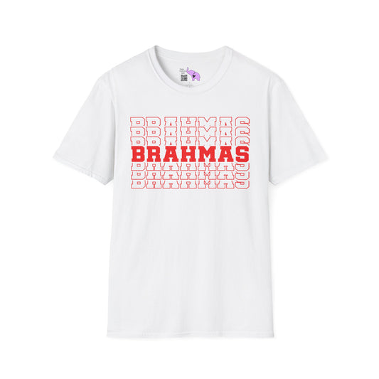 Brahmas (Stacked) Adult T-shirt