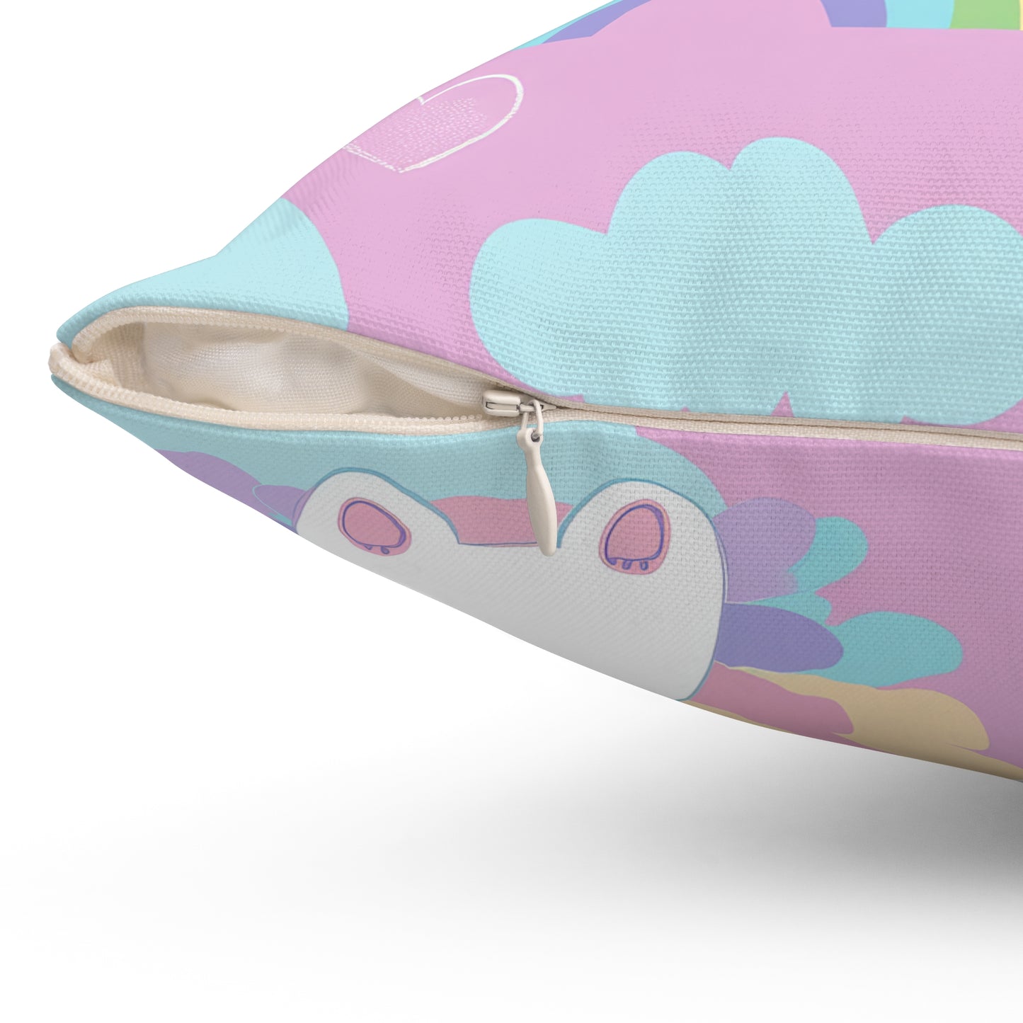 Rainbow Sky Riders Throw Pillow