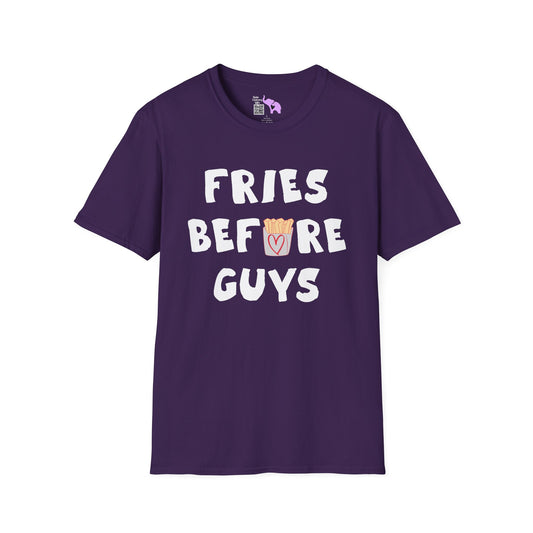 Fries Before Guys Adult T-shirt