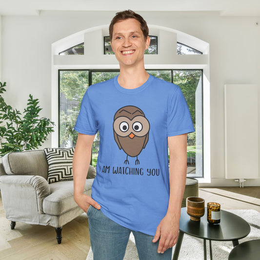 I Am Watching You (Owl) Adult T-shirt
