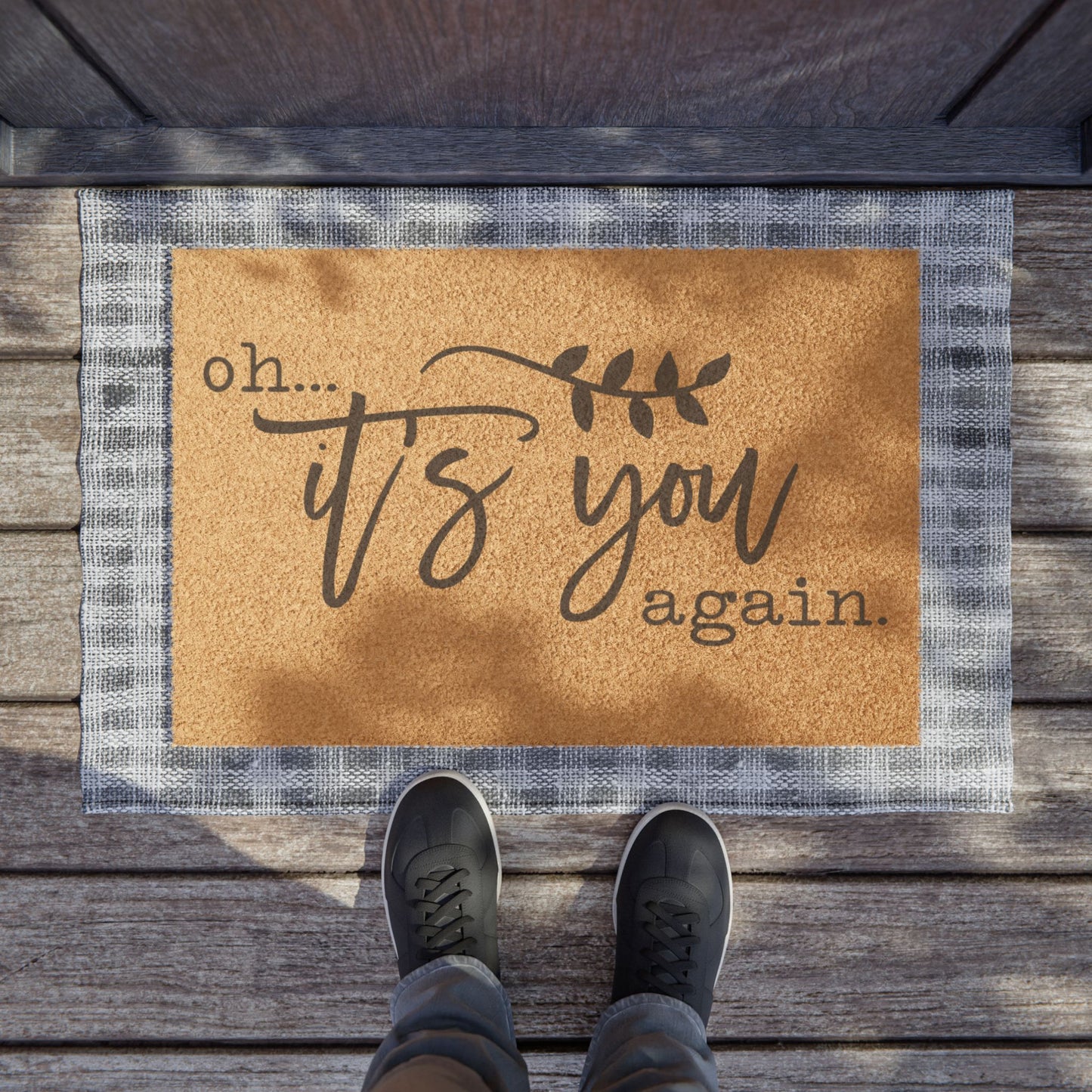 Oh It's You Again Coconut Fiber Doormat