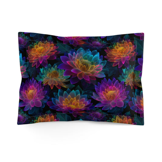 Luminous Lotus Microfiber Pillow Sham