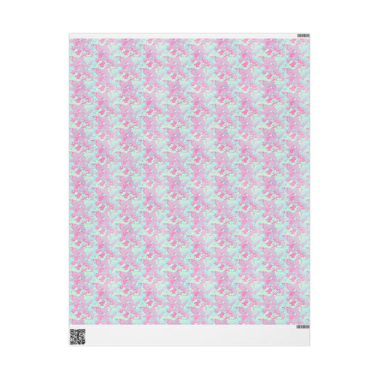 Berry Sorbet Camo Wrapping Paper