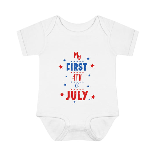 My First 4th of July Baby Rib Bodysuit