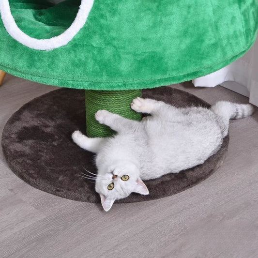 Cozy Christmas Tree Cat Condo