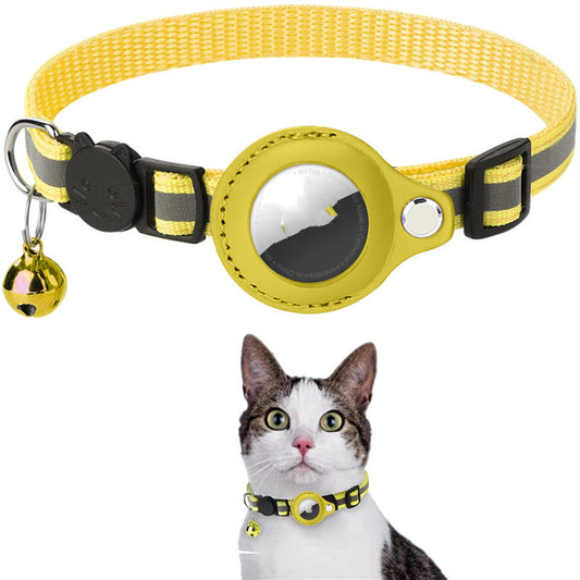 Reflective Air Tag Case Collar Waterproof Nylon Collar for Cats & Small Dogs