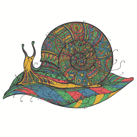 Whimsical Snail Wooden Puzzle