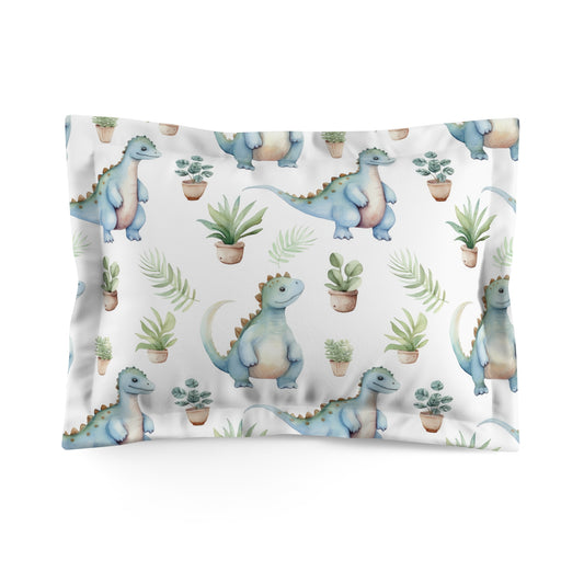 Adorable Dinosaurs Microfiber Pillow Sham