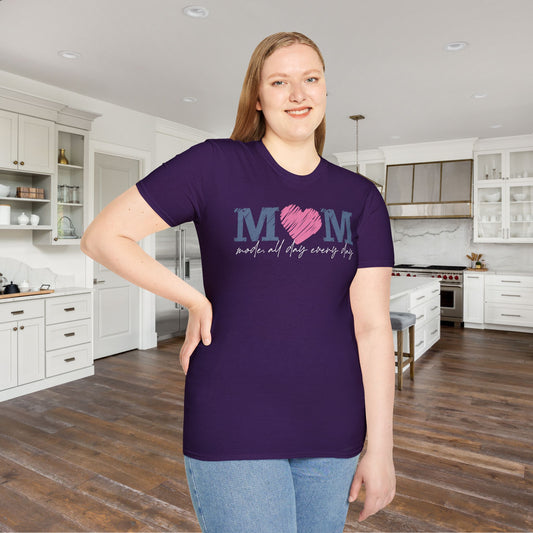 Mom Mode All Day Everyday Adult T-shirt