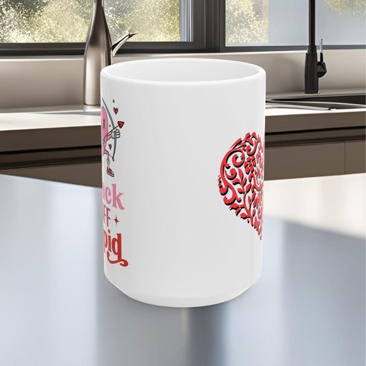 Back Off Cupid Ceramic Mug, (11oz, 15oz)