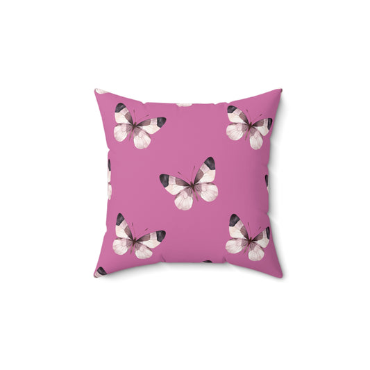 Blush Flutter Throw Pillow