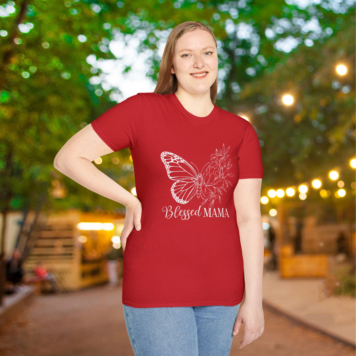 Blessed Mama (Butterfly) Adult T-shirt