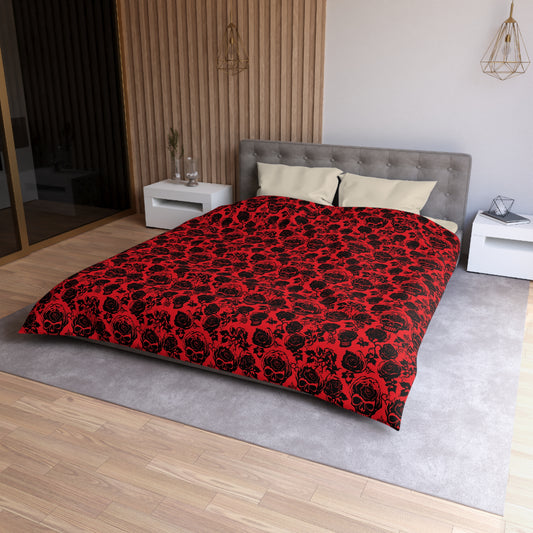 Crimson Masquerade Microfiber Duvet Cover