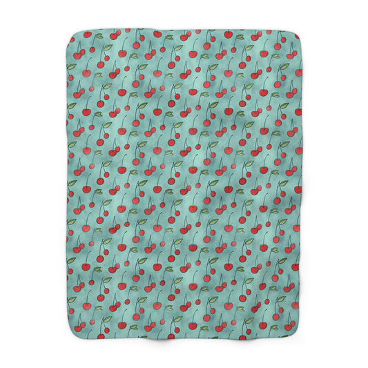 Cherry Jubilee Fleece Blanket