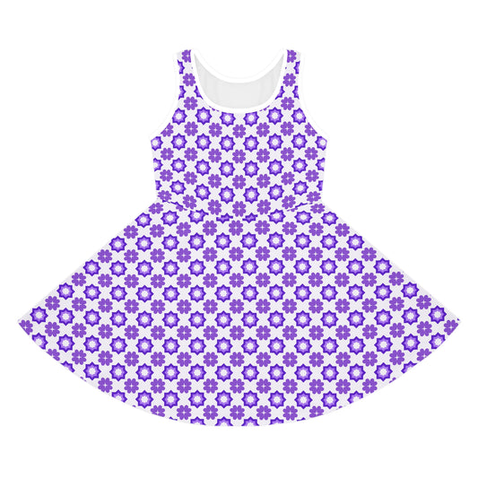 Purple Prism Garden Girls' Sleeveless Sundress