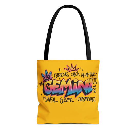 Gemini Street Art Canvas Tote Bag
