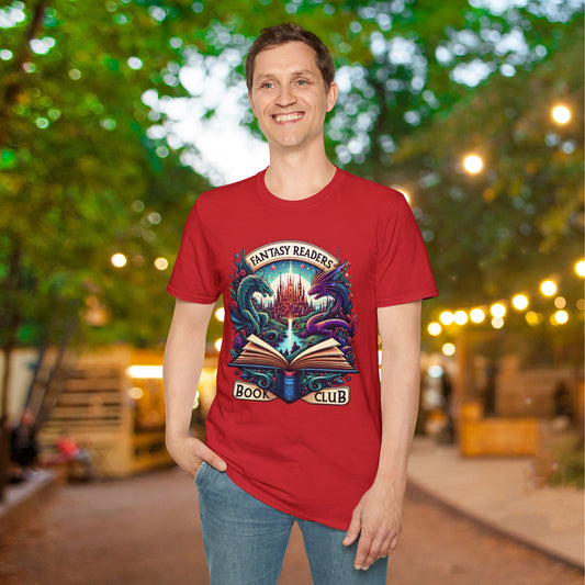 Fantasy Readers Book Club (Dragons) Adult T-shirt