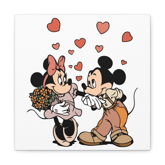 Mickey Loves Minnie Canvas Square Wraps w/o Frame