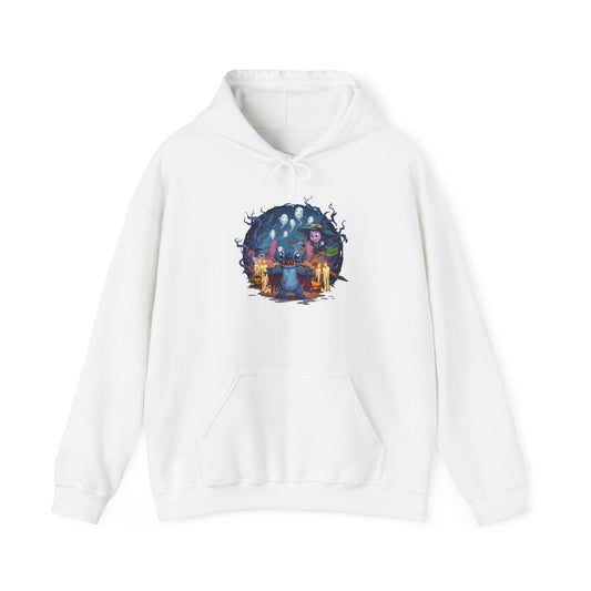 Spooky Stitch Ghosts and Witch Heavy Blend™ Hooded Sweatshirt