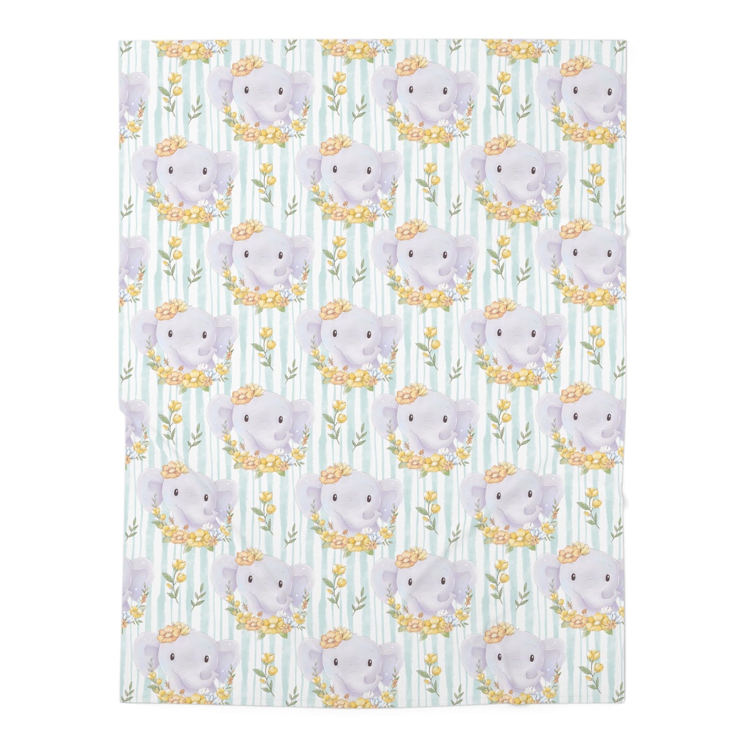 Elephant in Bloom Swaddle Blanket