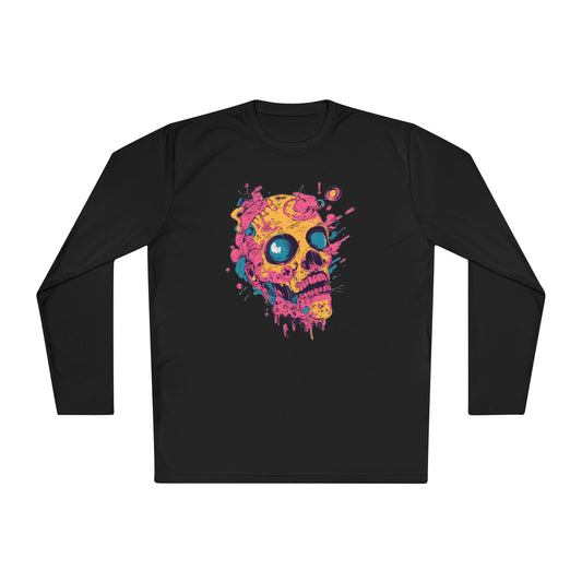 Creepy Skull Adult Long Sleeve Tee