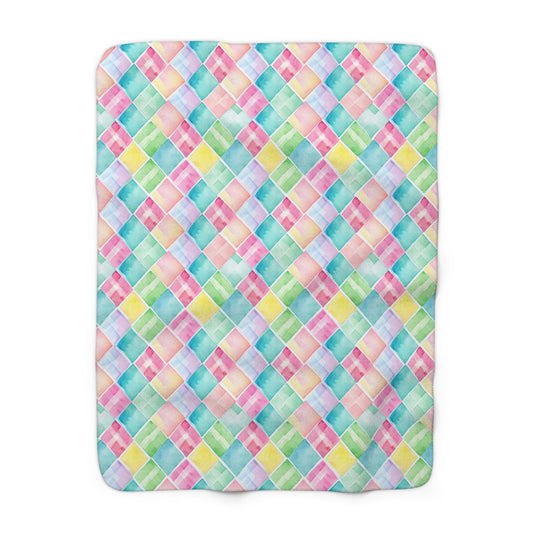 Watercolor Weave Sherpa Fleece Blanket