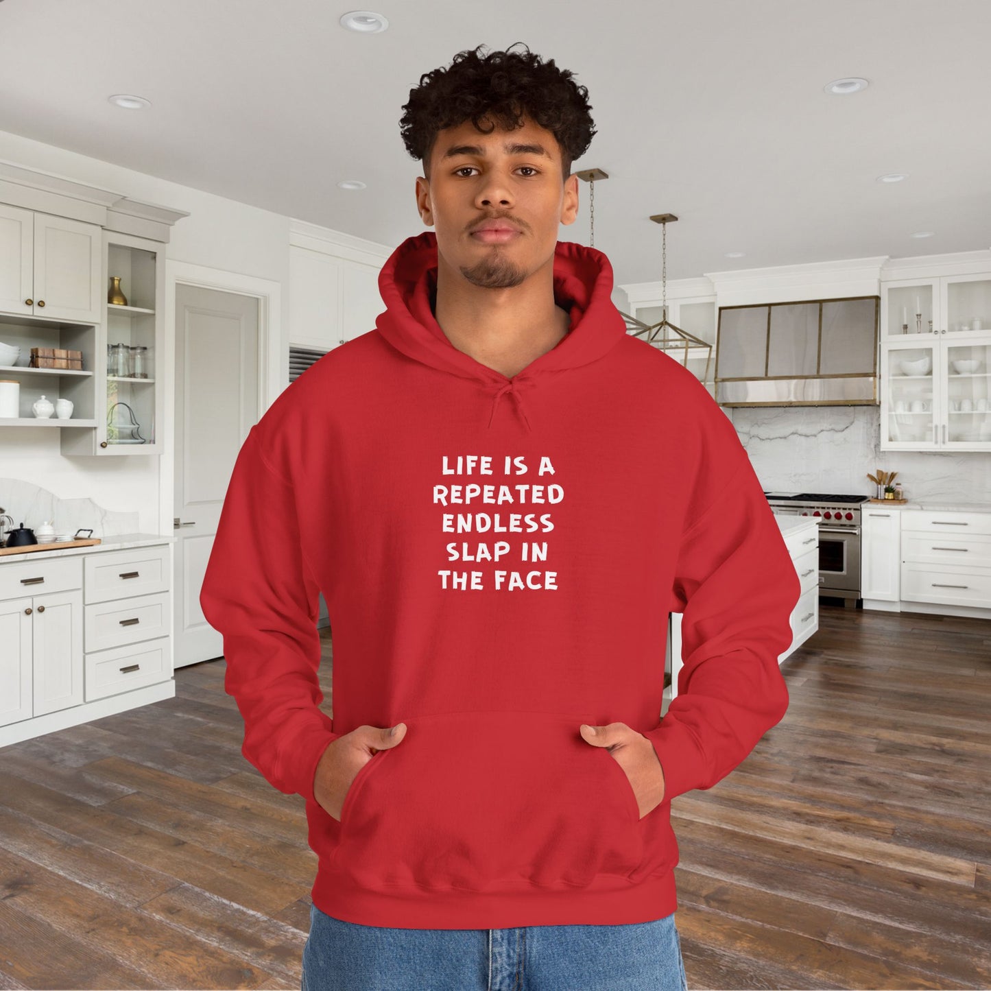 Life Is A Repeated Endless Slap In The Face Heavy Blend™ Hooded Sweatshirt