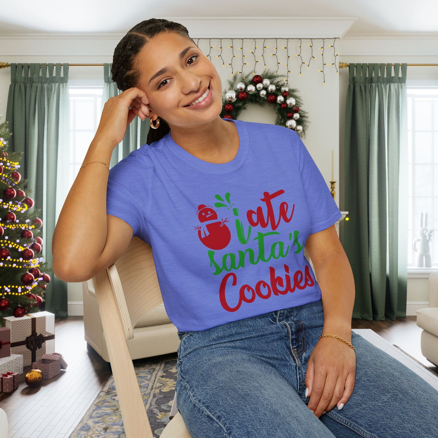 I Ate Santa's Cookies Adult T-shirt