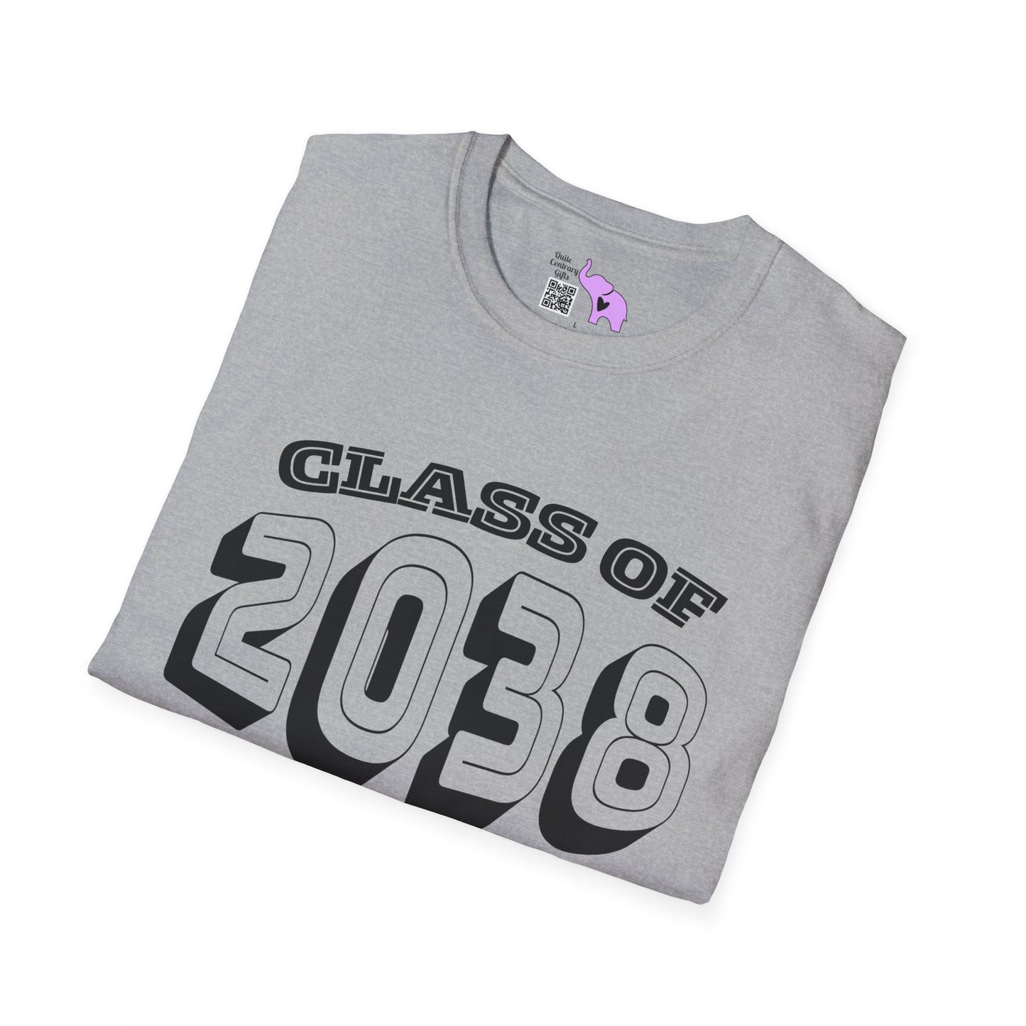Class of 2038 Unisex Tshirt for 2025/26 Kindergarteners