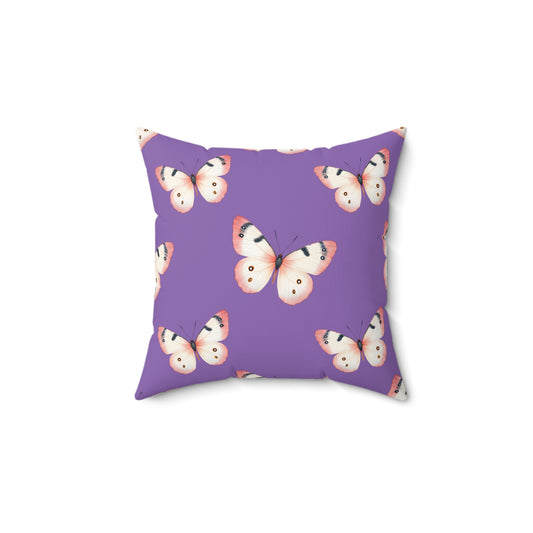 Lavender Flutter Throw Pillow
