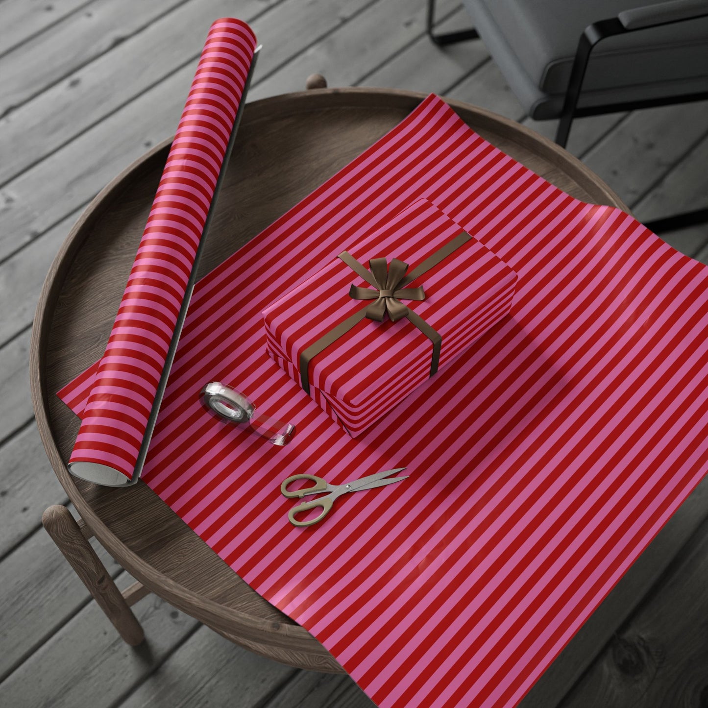 Be Mine Stripes Wrapping Paper