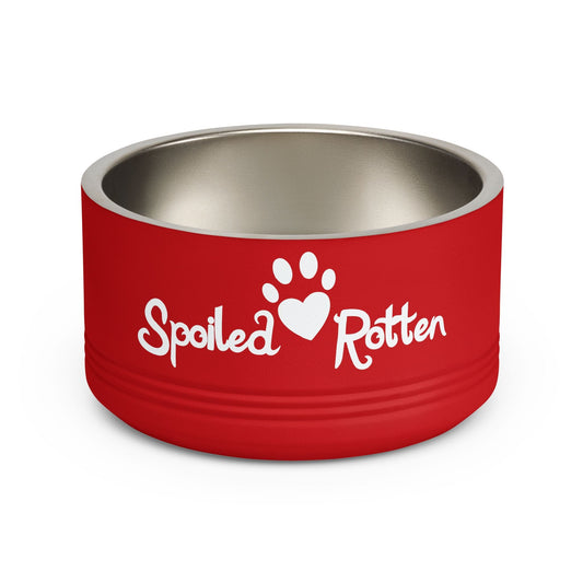 Spoiled Rotten Personalized Pet Bowl – 18oz Stainless Steel Dog & Cat Food Bowl