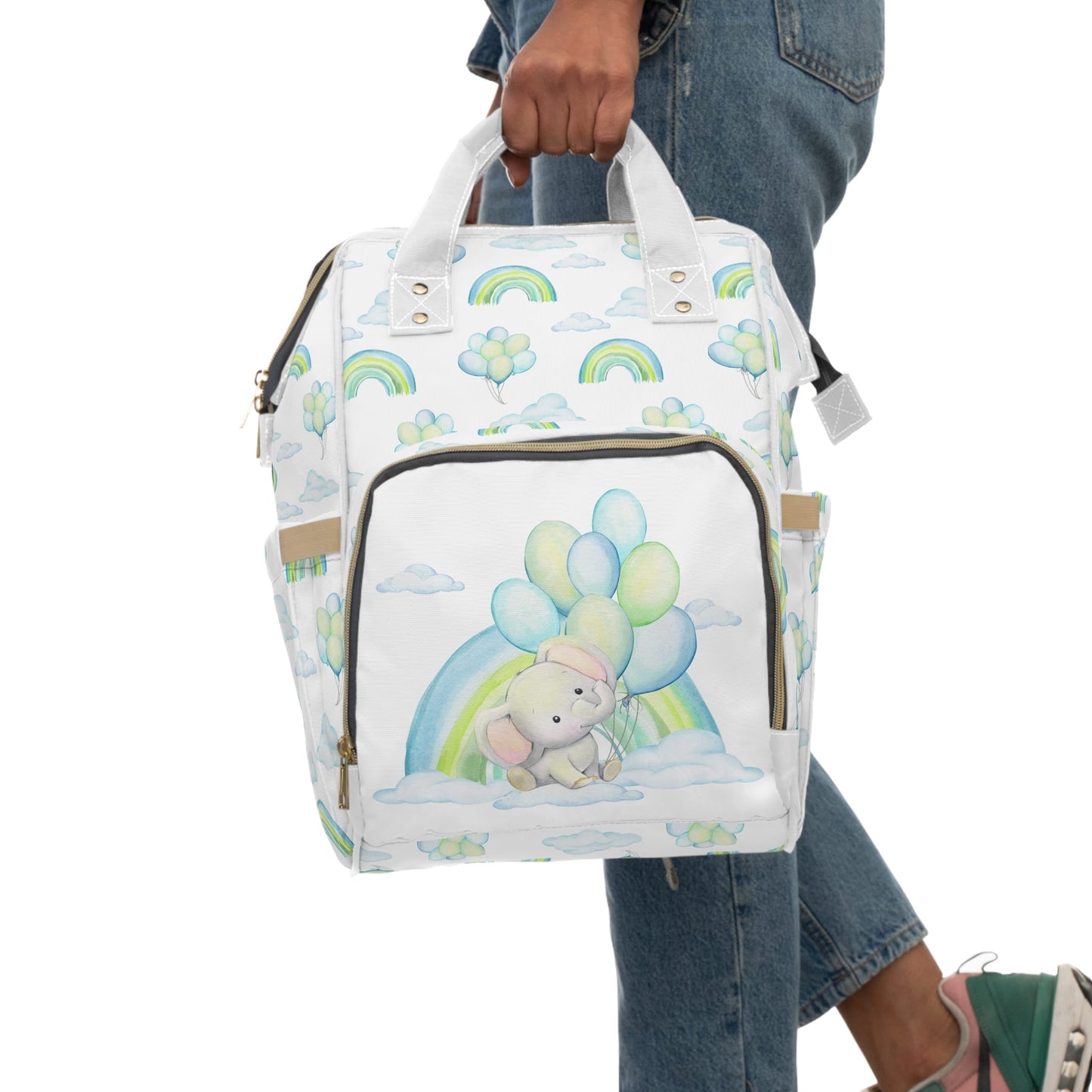 Elephant in the Clouds Baby Diaper Backpack