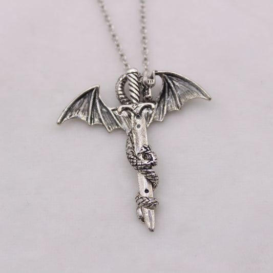 Glow In The Dark Dragon Sword Necklace
