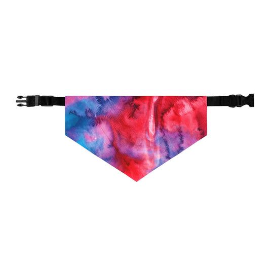 Red & Blue Tie Dye Pet Bandana Collar