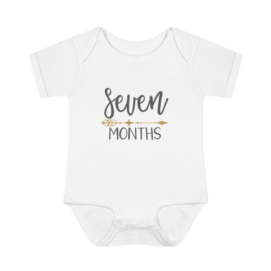 Golden Arrow Milestone Baby Bodysuit-Seven Months