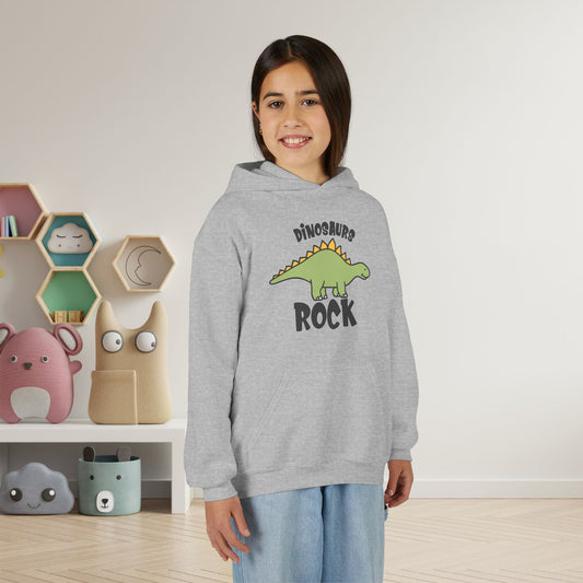 Dinosaurs Rock Youth Heavy Blend Hoodie
