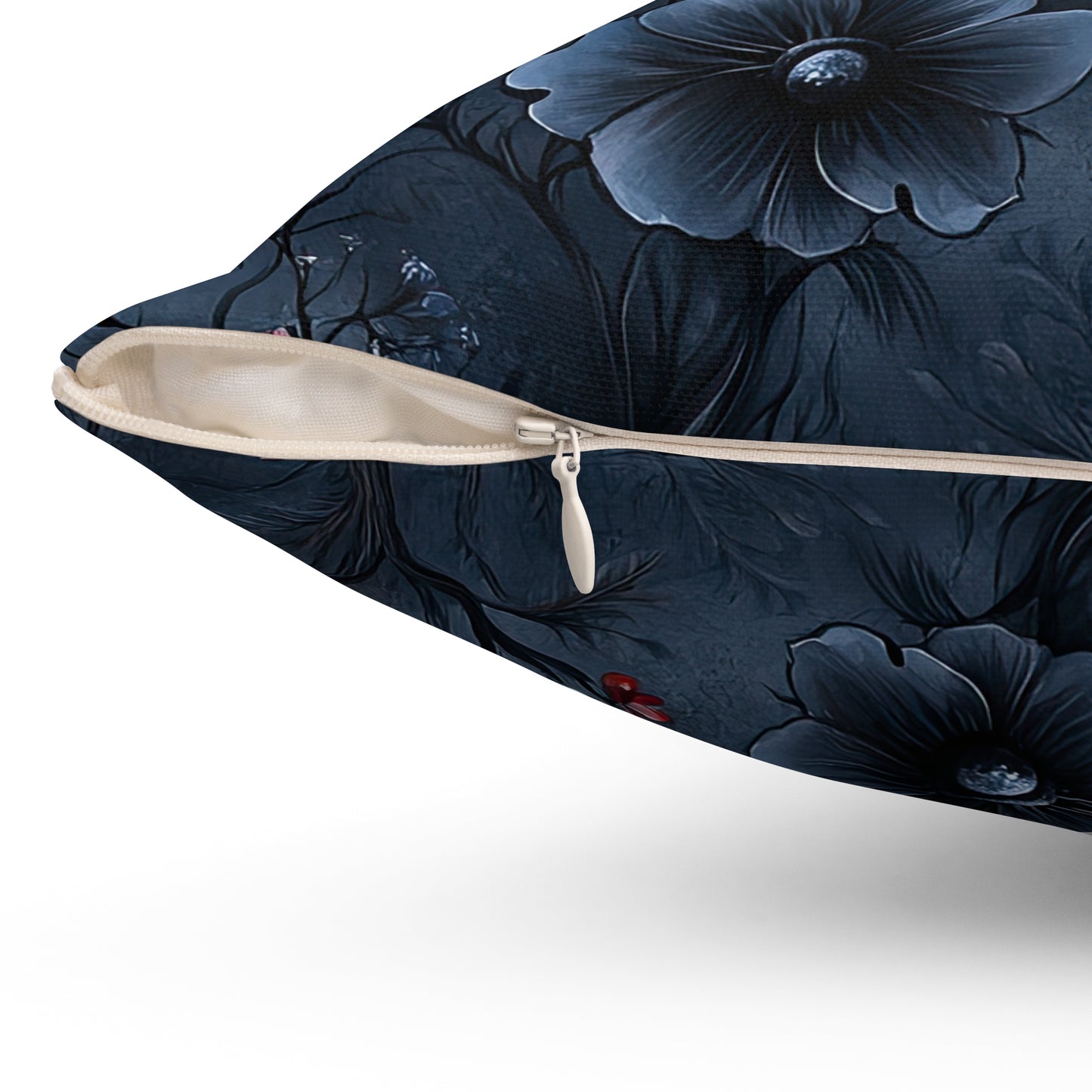 Black Roses & Vines Throw Pillow