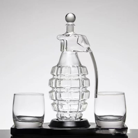 Grenade Shaped Glass Wine/Liquor Decanter